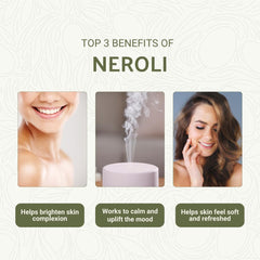 Nature Packaged Neroli oil diffuser setup for a calming, uplifting space.