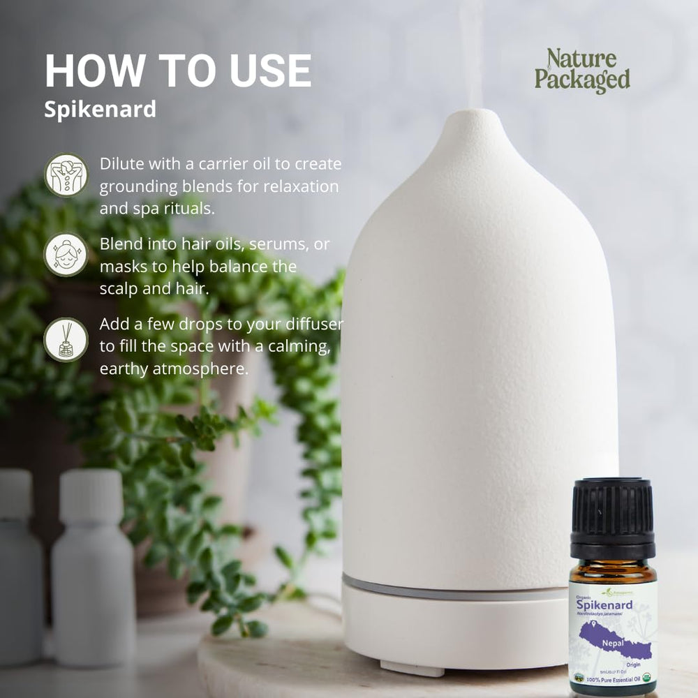 Nature Packaged spikenard oil massage bottle for relaxing rituals