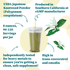 Nature Restore knotweed powder scoop suggests precise, consistent servings