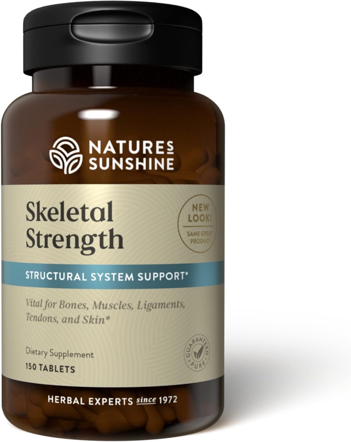 Nature's Sunshine Skeletal Strength bottle front for bone support and daily wellness