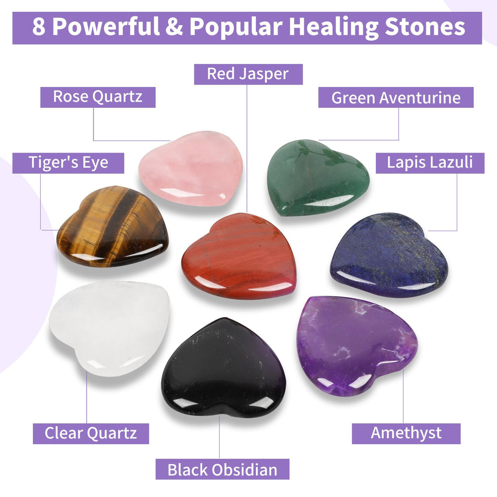 Nature Wonders booklet with crystal hearts for guided mindful reflection