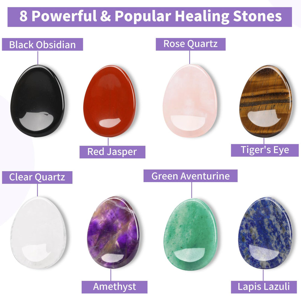 Nature Wonders 8 Worry Stones booklet inside view with instructions