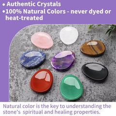 Nature Wonders 8 Worry Stones linen pouch with stones for safekeeping