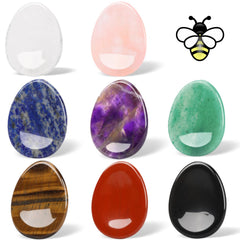 Nature Wonders 8 Worry Stones thumb stones closeup for meditation and focus