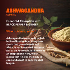 Nature4U ashwagandha root with black pepper and ginger for absorption.