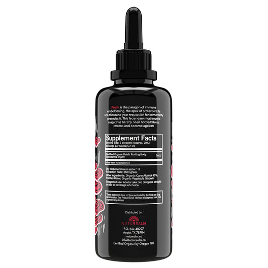 Naturealm Reishi tincture dropper for easy dosing