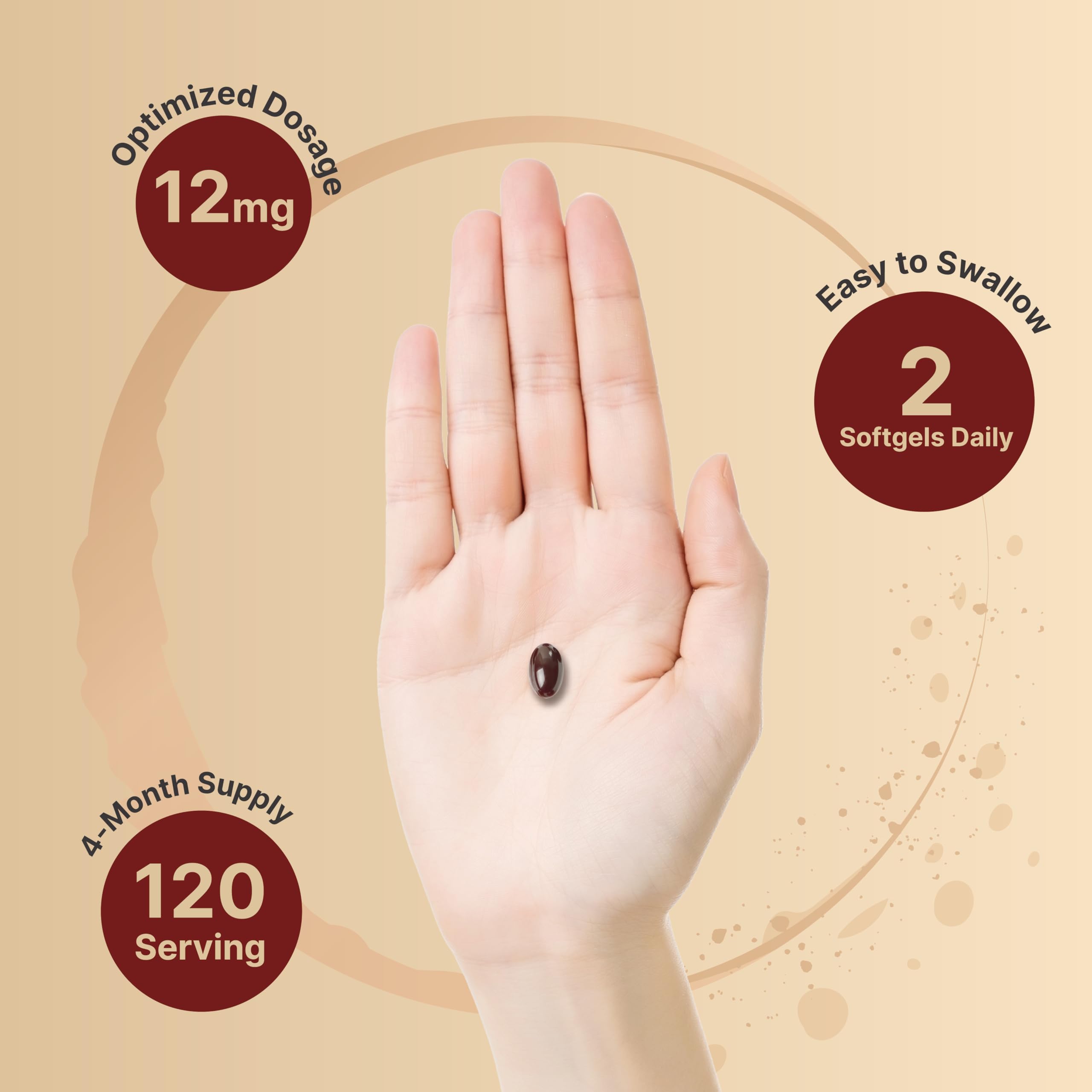 NatureBell label highlights 12 mg per serving from Haematococcus pluvialis