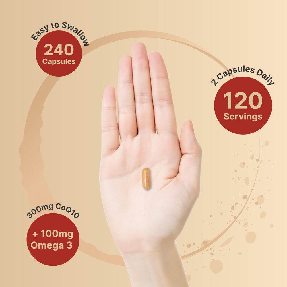 NatureBell CoQ10 300mg ingredients label shows pure, high-quality components
