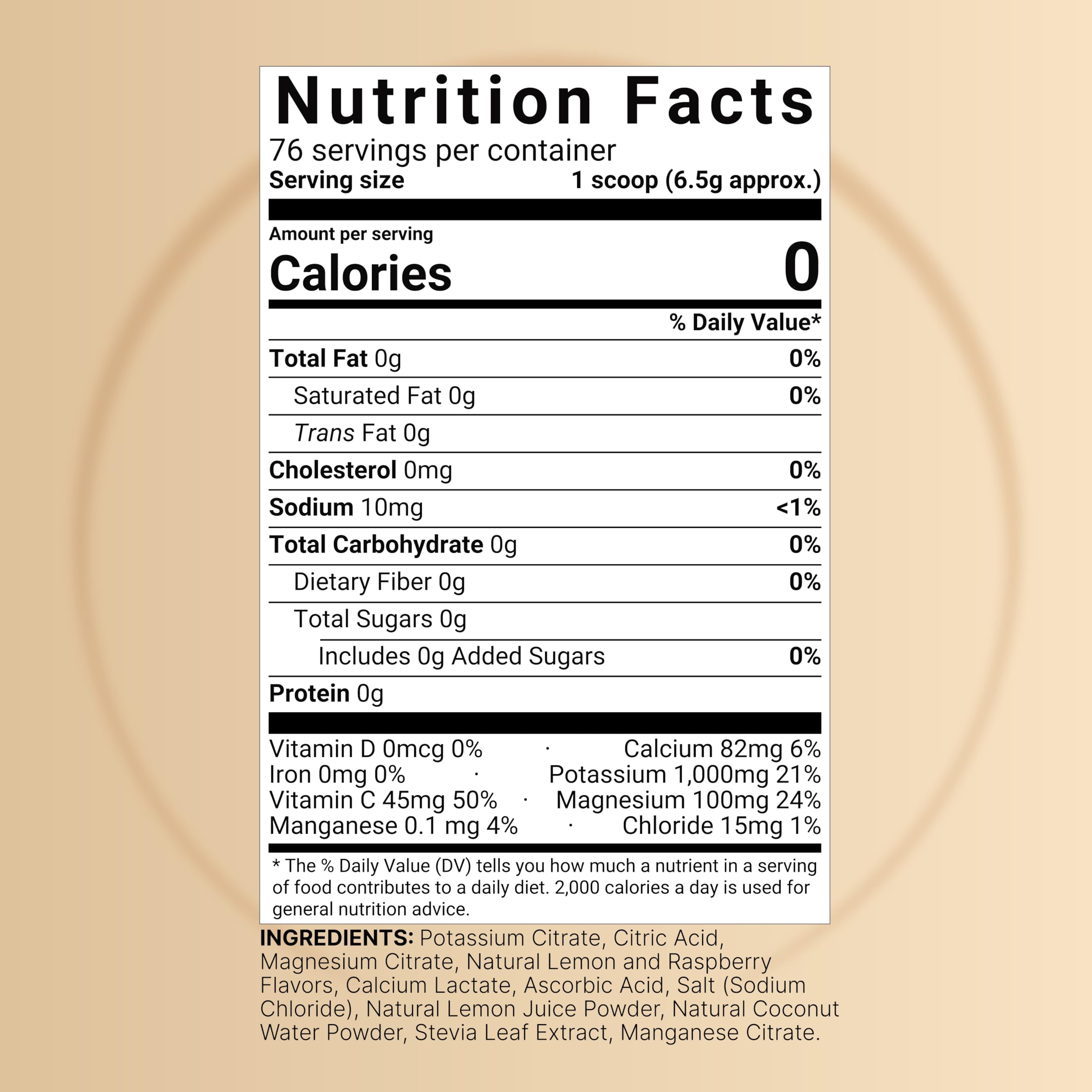 NatureBell Electrolytes Powder lemon raspberry flavor label highlighting keto-friendly sugar-free option