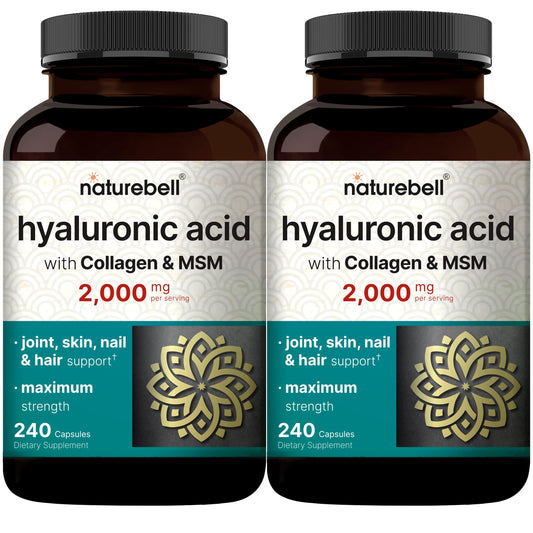 NatureBell Hyaluronic Acid 2-Pack bottle front for daily hydration support.