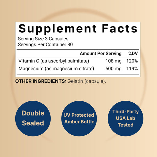 NatureBell magnesium citrate capsules close-up highlighting high-purity formula