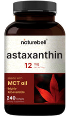 NatureBell Maximum Strength Astaxanthin bottle front view for daily antioxidant support