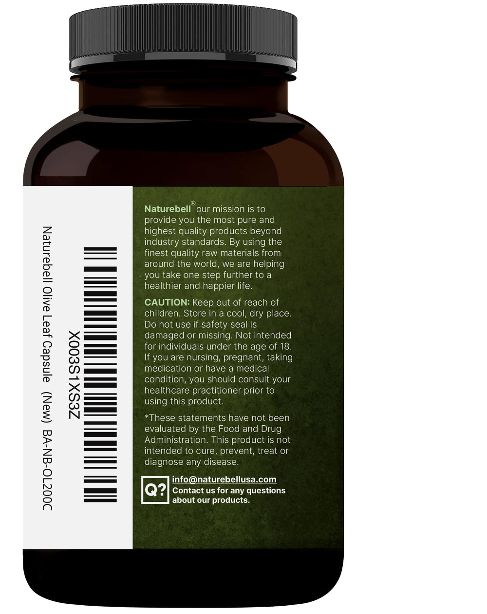 NatureBell olive leaf extract capsules arranged for a daily habit