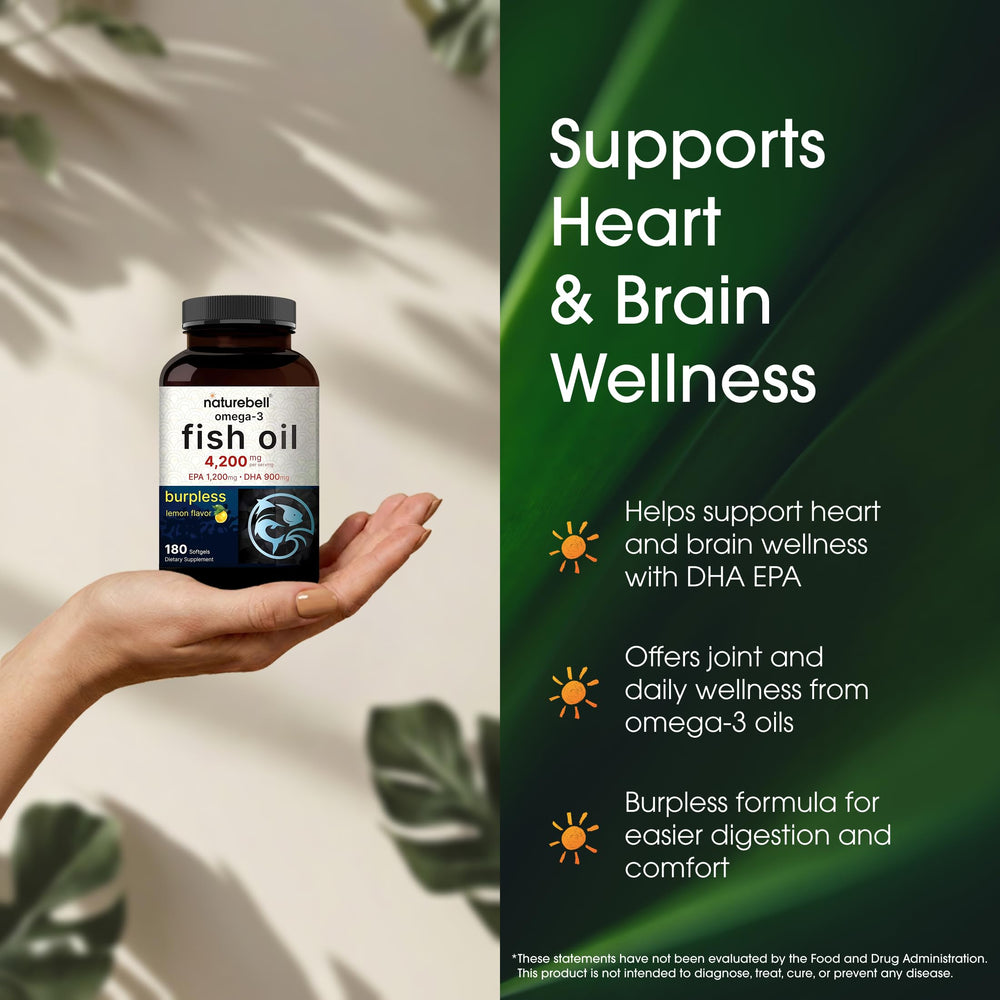 NatureBell Omega-3 wild-caught-source illustration showing mercury-free purification