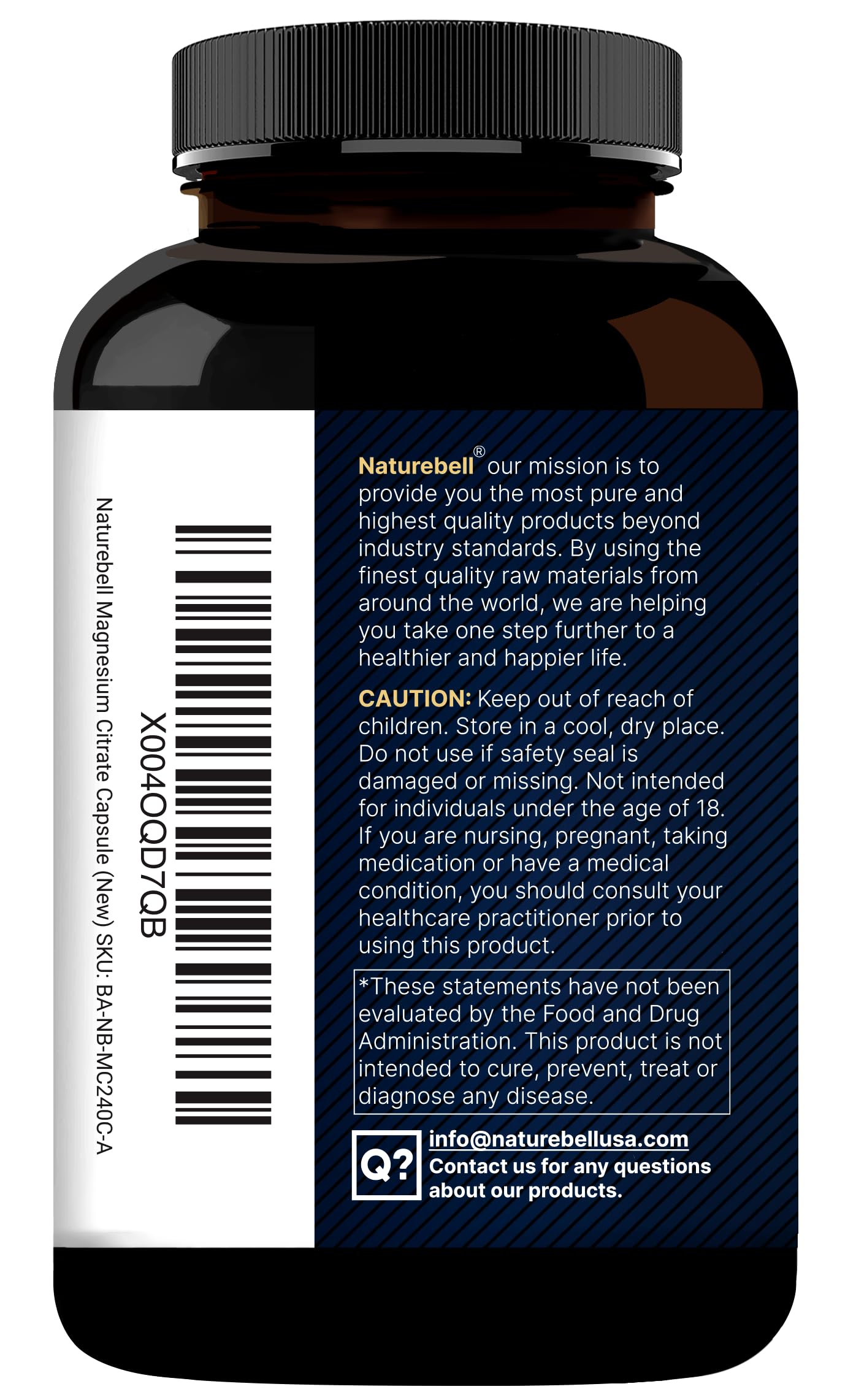 NatureBell packaging and label art emphasizing pure ingredients