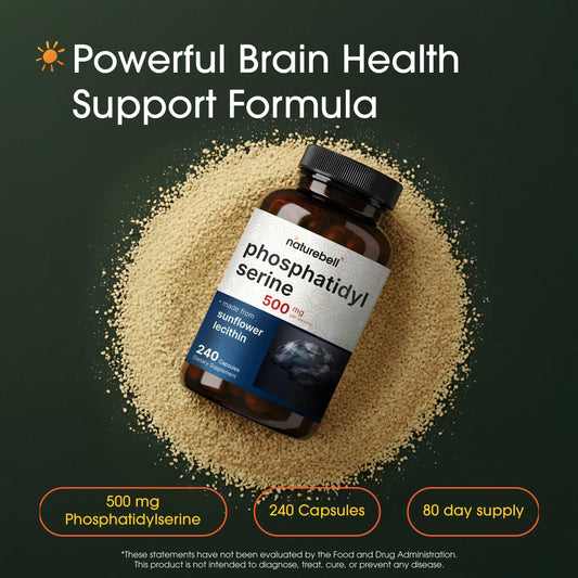 NatureBell PS 500mg capsules pack supports consistent daily brain health