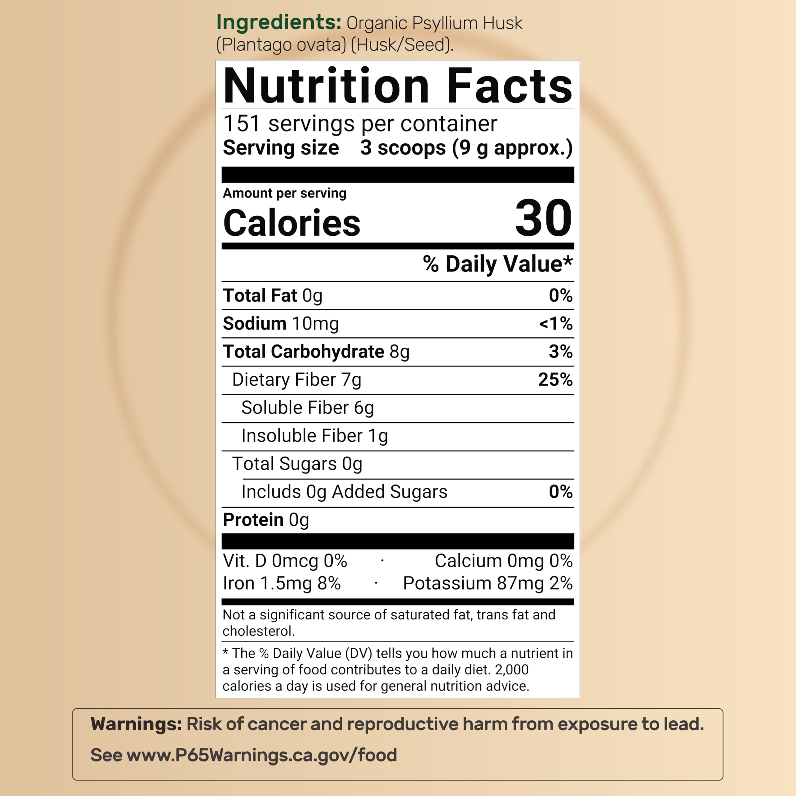 NatureBell organic psyllium packaging showcases non-GMO, gluten-free fiber option.