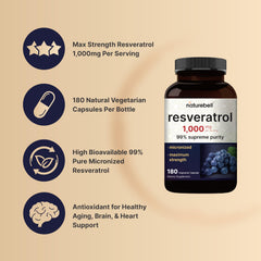 NatureBell Resveratrol gluten-free and non-GMO label signals inclusive health options