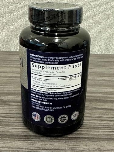 NatureBell Resveratrol Polygonum cuspidatum extract detail highlights plant-based source