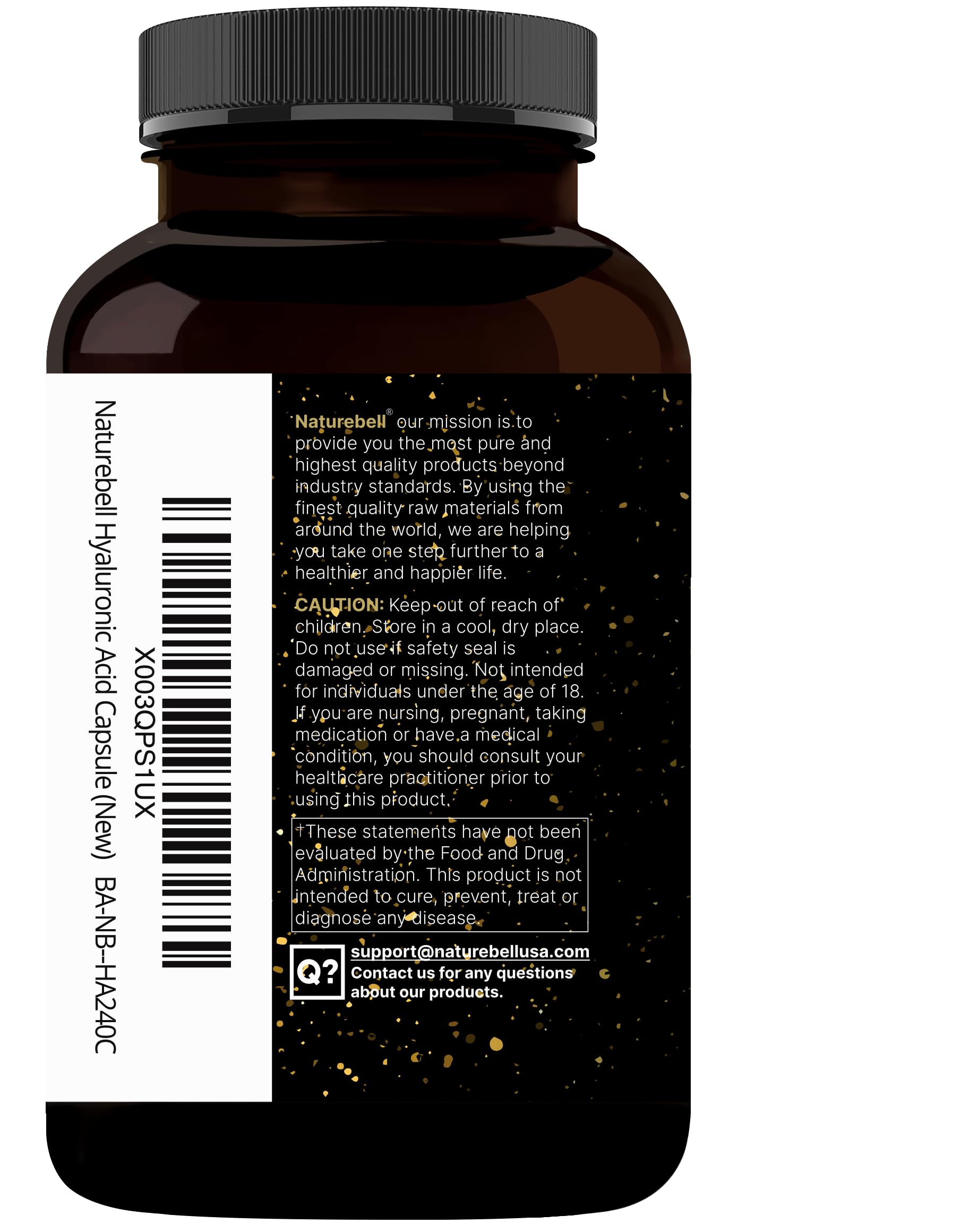 NatureBell product box and label detail for third-party testing.