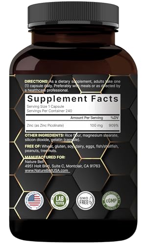 NatureBell two-pack zinc label near the bottle for value.
