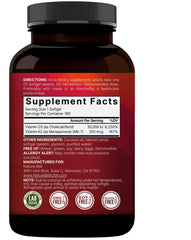 NatureBell Vitamin D3 K2 bottle front label highlights benefits.
