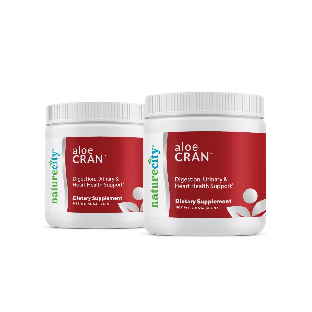 NatureCity AloeCran sugarfree drink mix bottle pour highlights refreshing, zero-sugar hydration