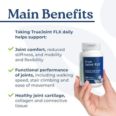 NatureCity TrueJoint FLX capsules close-up shows convenient daily use.