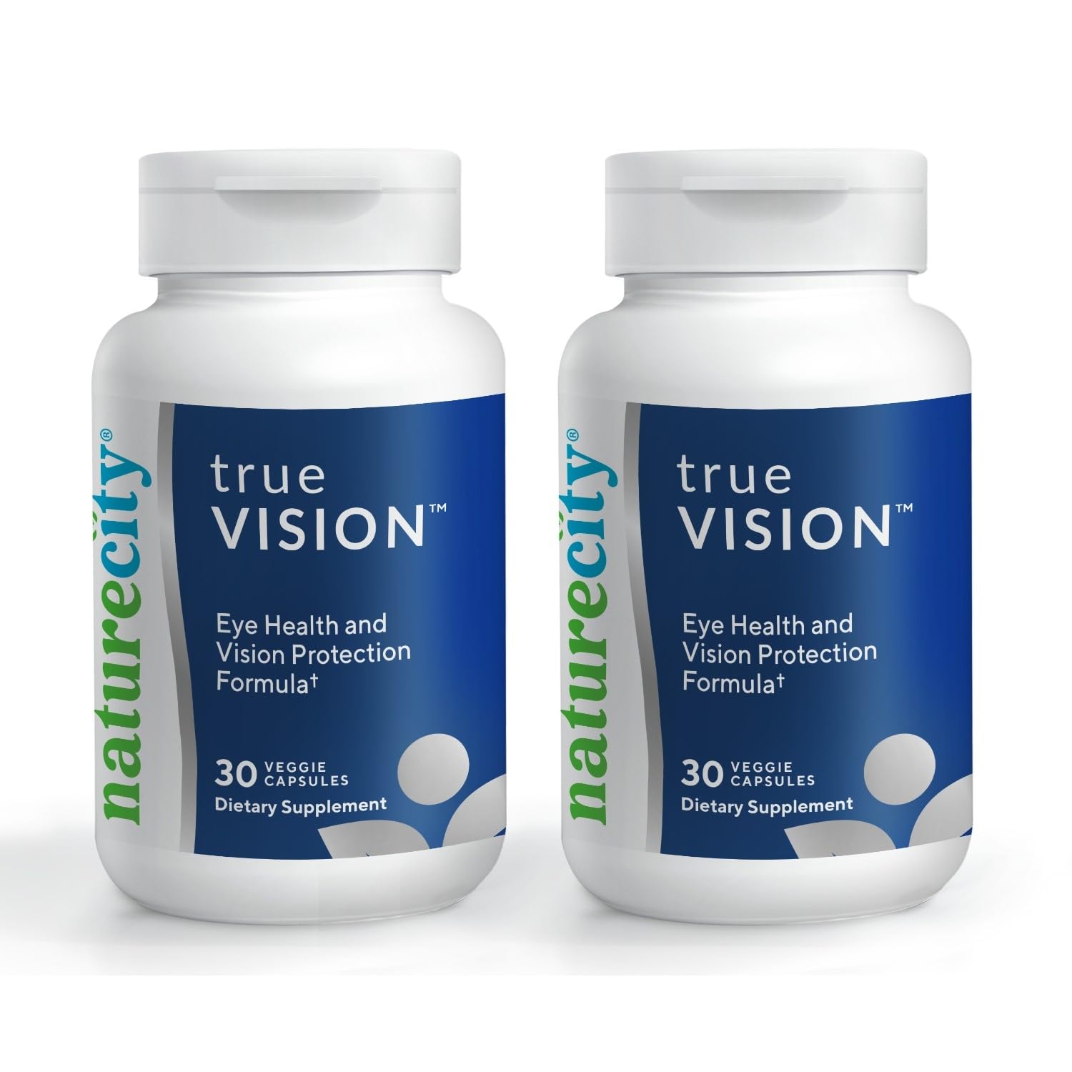 NatureCity TrueVision bottle front showing capsules for eye health support