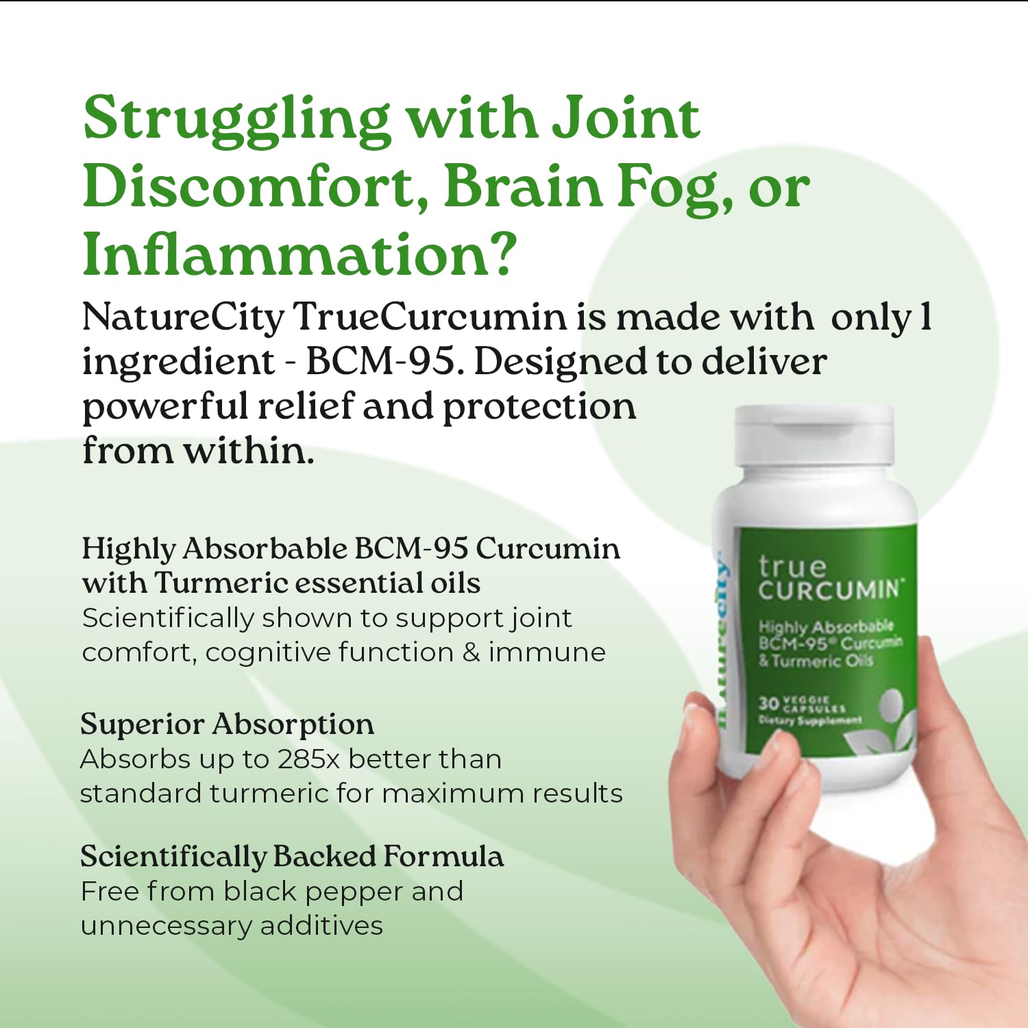 NatureCity turmeric root and powder image emphasizing purity.