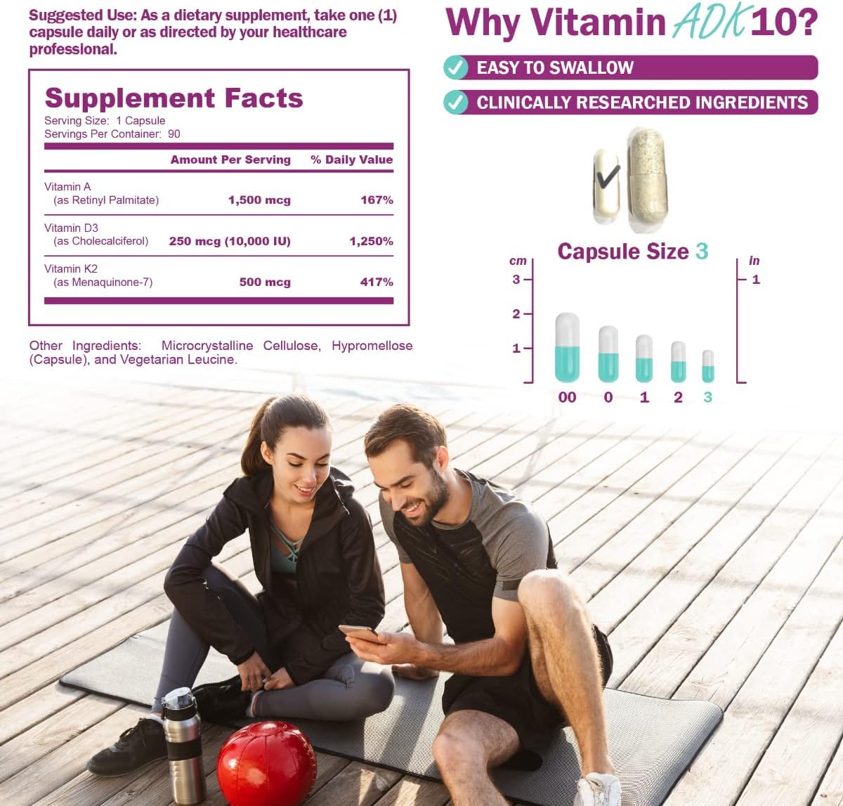 NatureGenX ADK10 bottle label highlights non-GMO and gluten-free formulation.