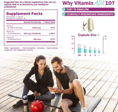 NatureGenX ADK10 bottle label highlights non-GMO and gluten-free formulation.