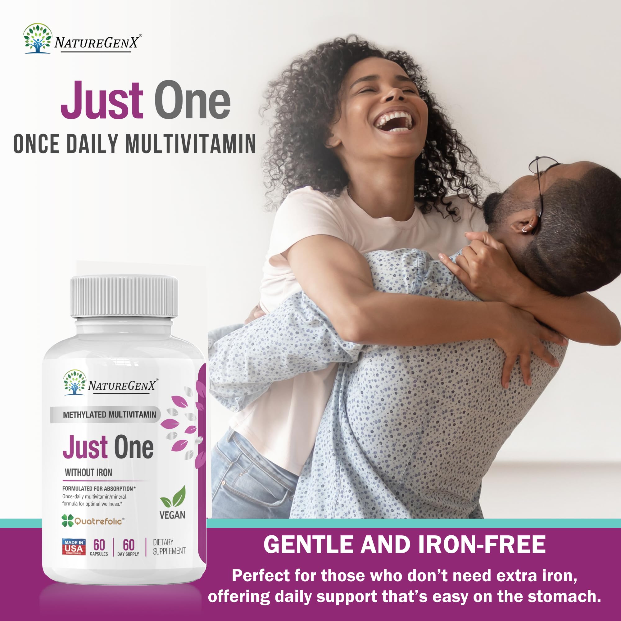 NatureGenX Just One Daily USA-made seal ensuring quality