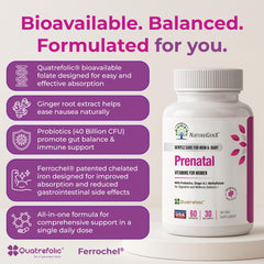 NatureGenX Methyl Prenatal probiotic blend image illustrating gut-friendly prenatal support.