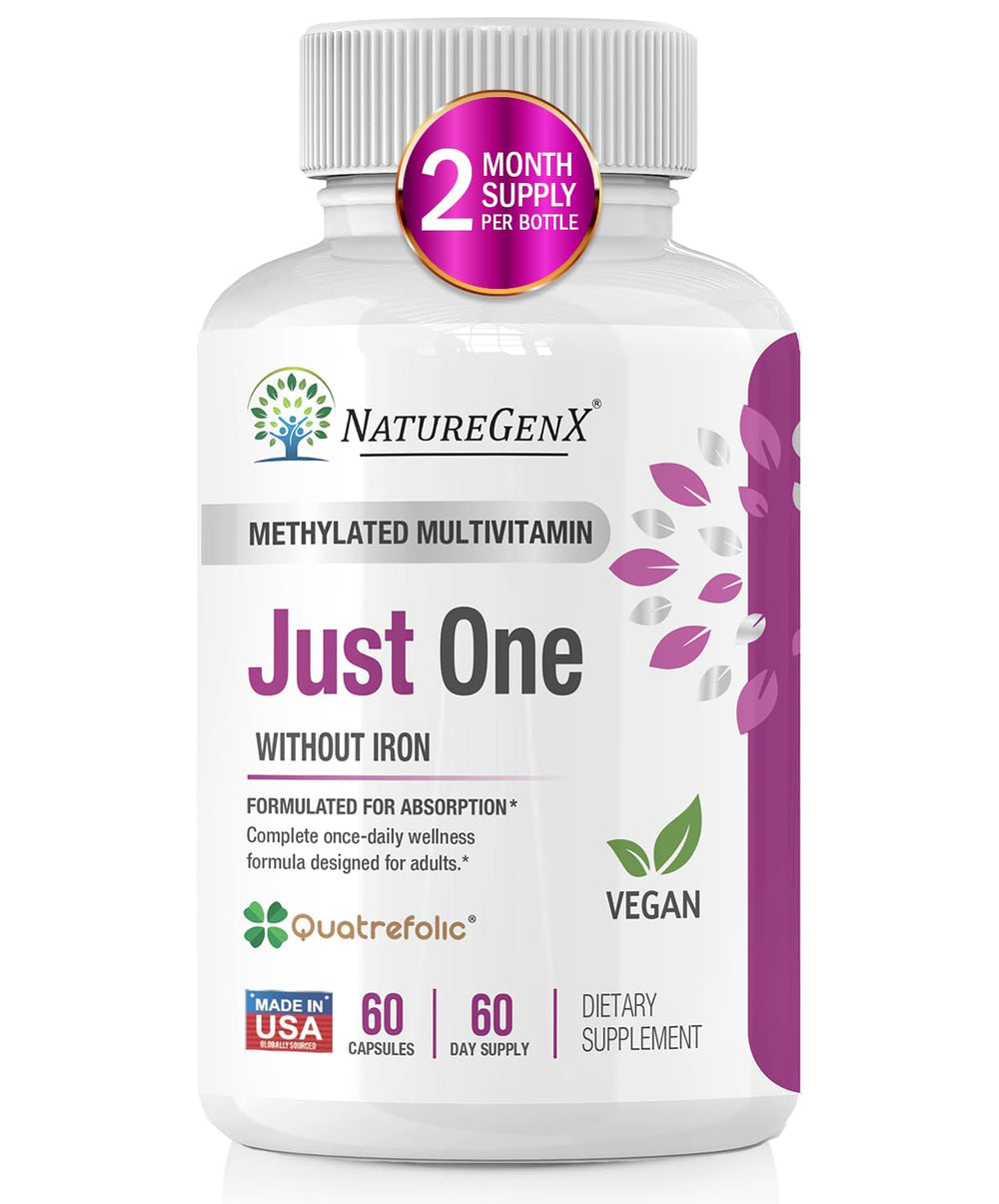 NatureGenX methylated multivitamin bottle supports daily nutrient intake.