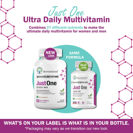 NatureGenX methylated multivitamin capsules ready for easy daily use.