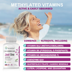 NatureGenX methylated multivitamin gluten-free badge appeals to sensitive diets.