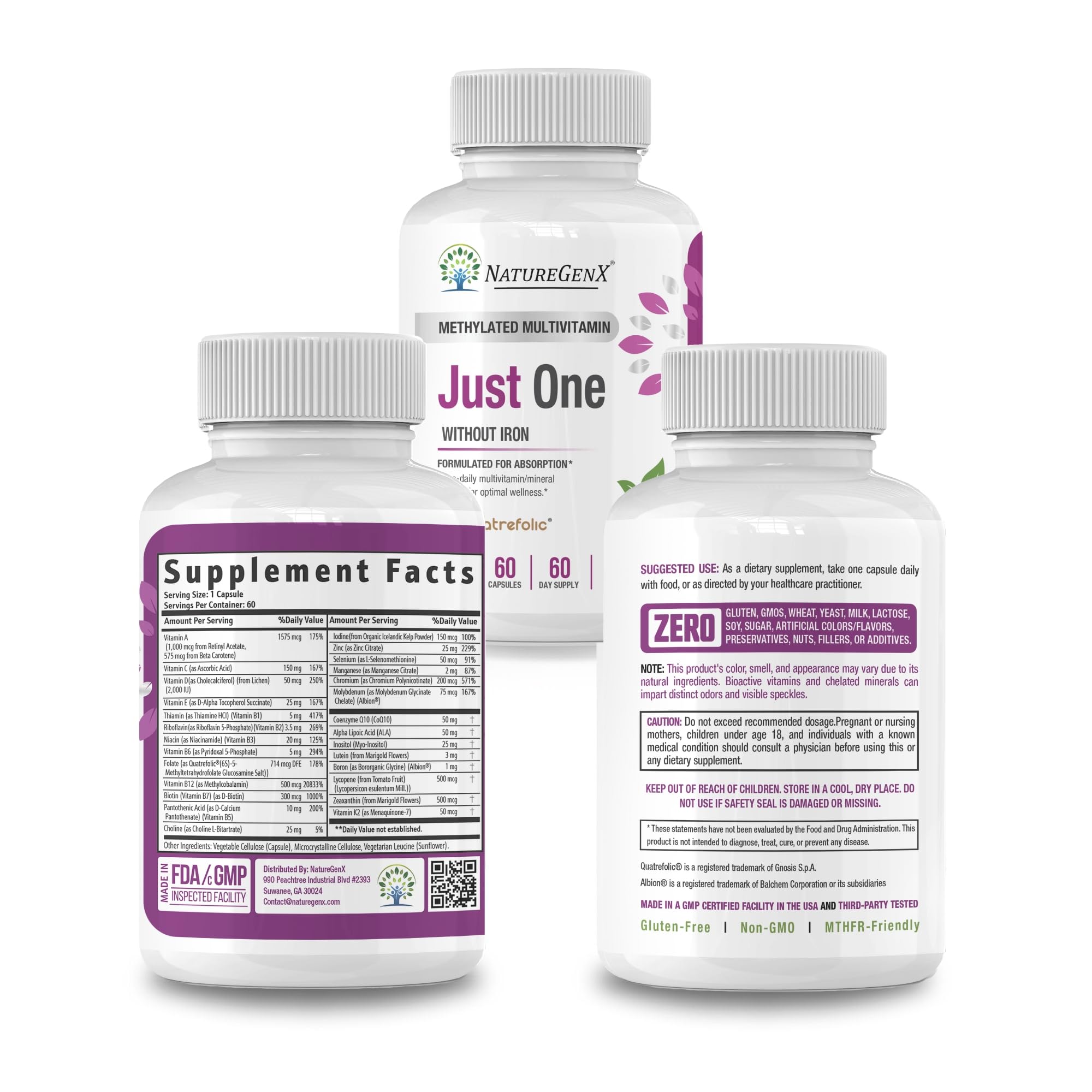 NatureGenX methylated multivitamin storage tips help keep freshness.