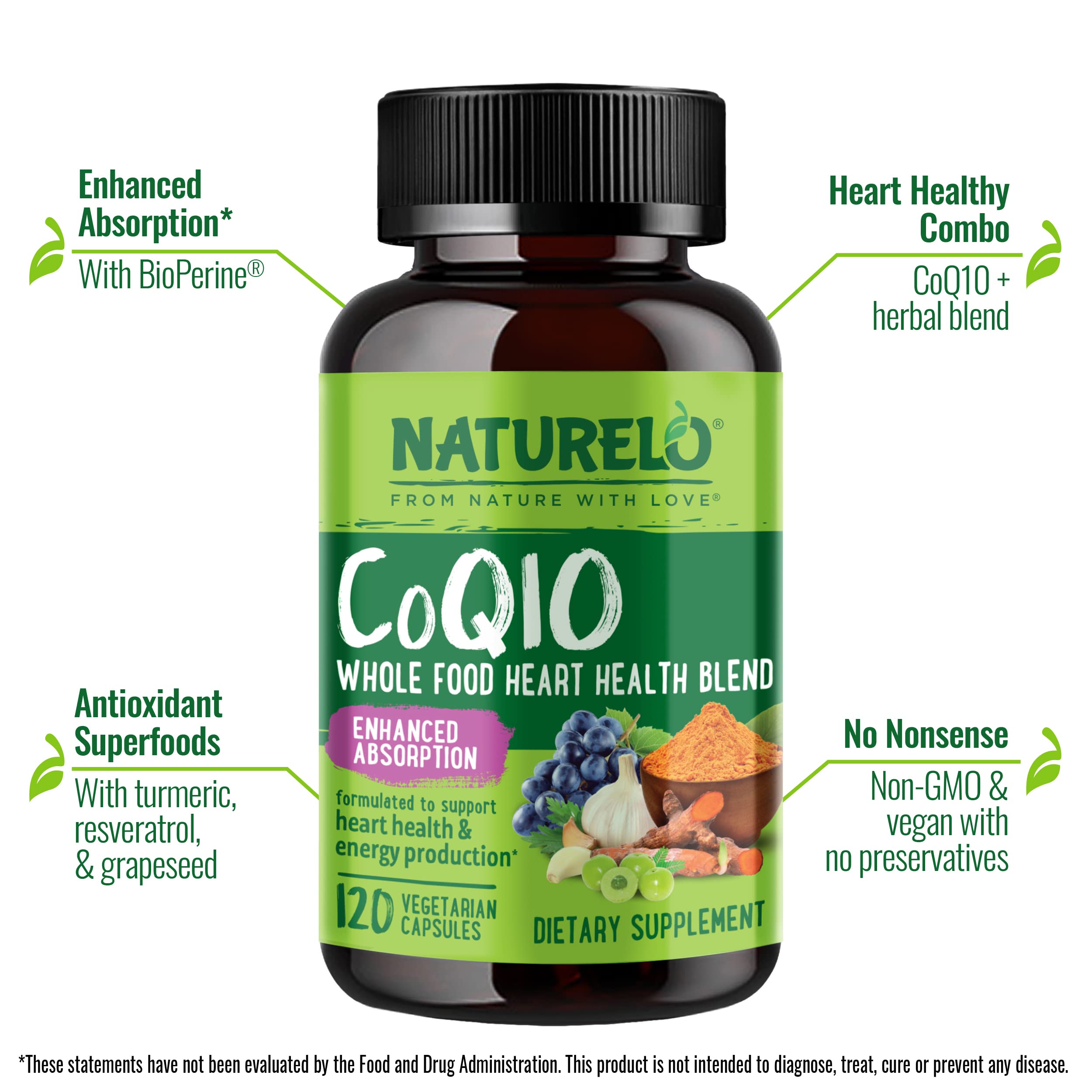 Naturelo BioPerine visual focuses on improved nutrient absorption benefits