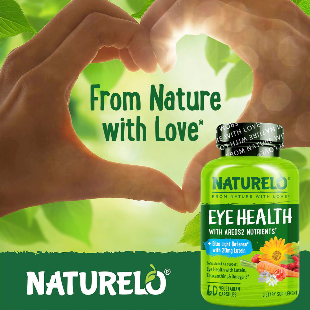 Naturelo algae-derived DHA for omega-3 eye support.