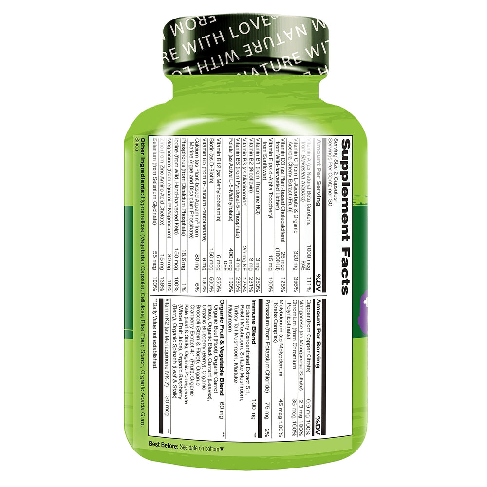 Naturelo lab-tested vegan non-GMO seal confirms purity and quality.