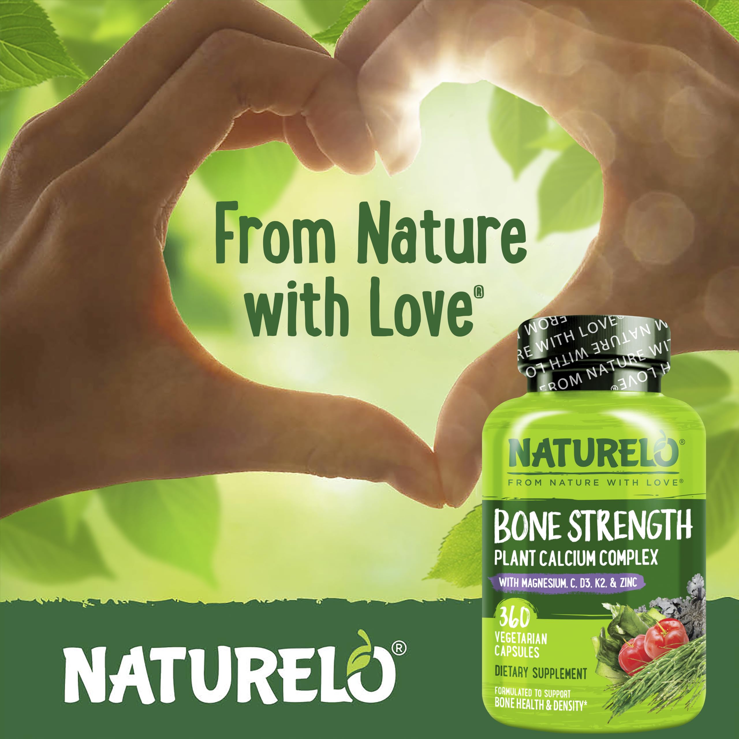 Naturelo lichen-derived vitamin D3 shown in vegan packaging