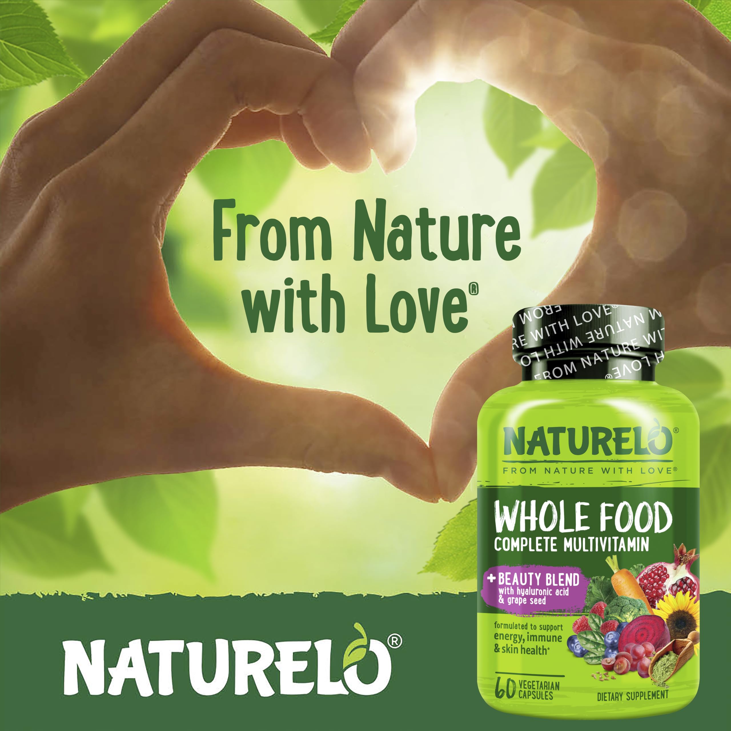 Naturelo organic fruits and vegetables blend adds real whole-food nutrition.