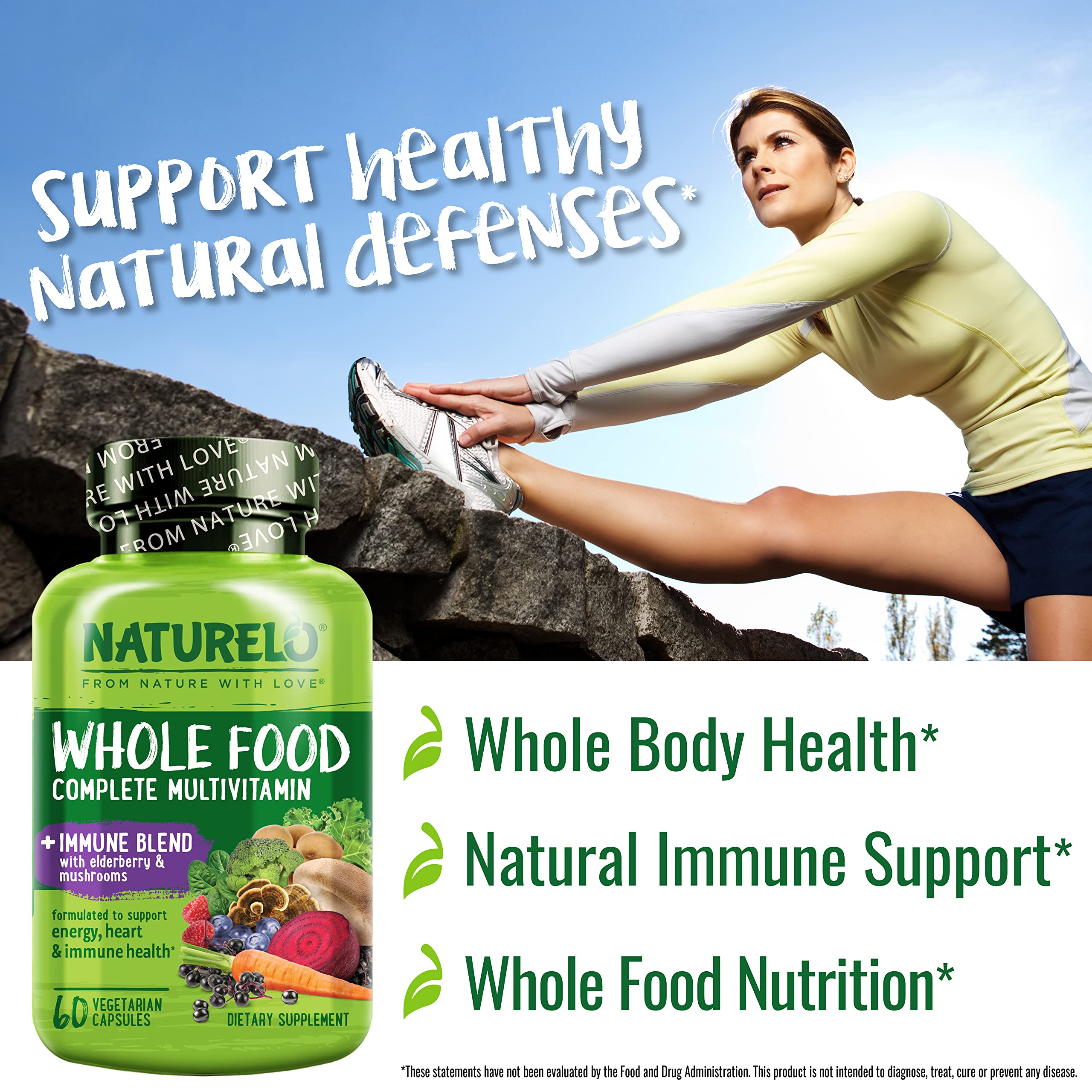 Naturelo organic fruits and veggies boost whole-food nutrition.