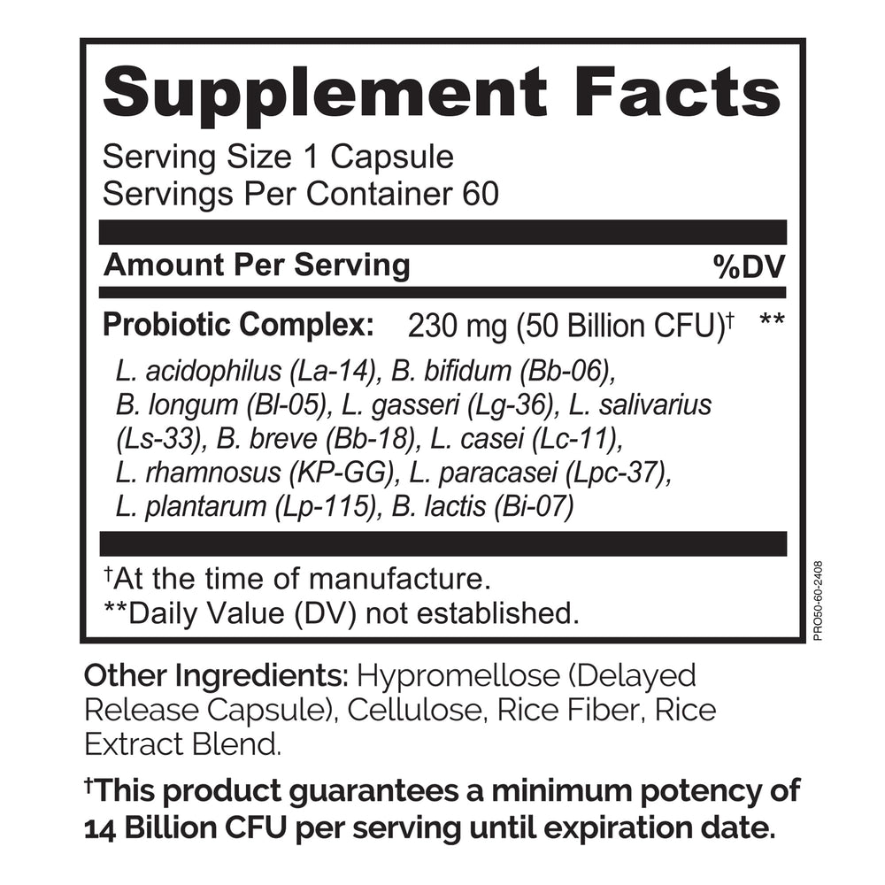 Naturelo delayed-release capsules protect probiotics from stomach acid.