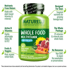 Naturelo Teen Multivitamin d3-lichen ingredient close-up highlights vegan D3 source.
