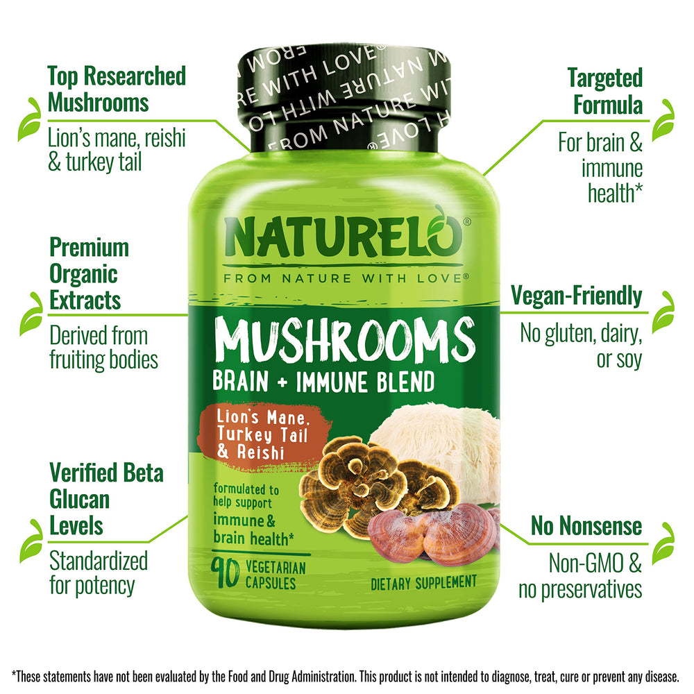 Naturelo Turkey Tail close-up suggests antioxidant-rich immune support possibilities.