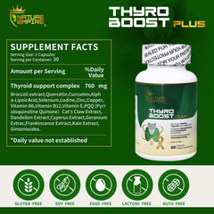 NatureMPIRE Thyro Boost Plus capsules stacked for daily use.