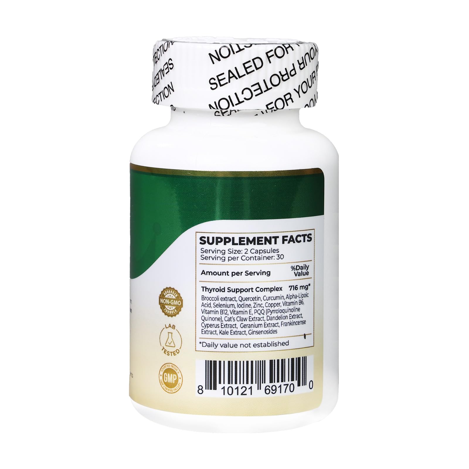 NatureMPIRE Thyro Boost Plus lab-testing stamp signals potency and purity.