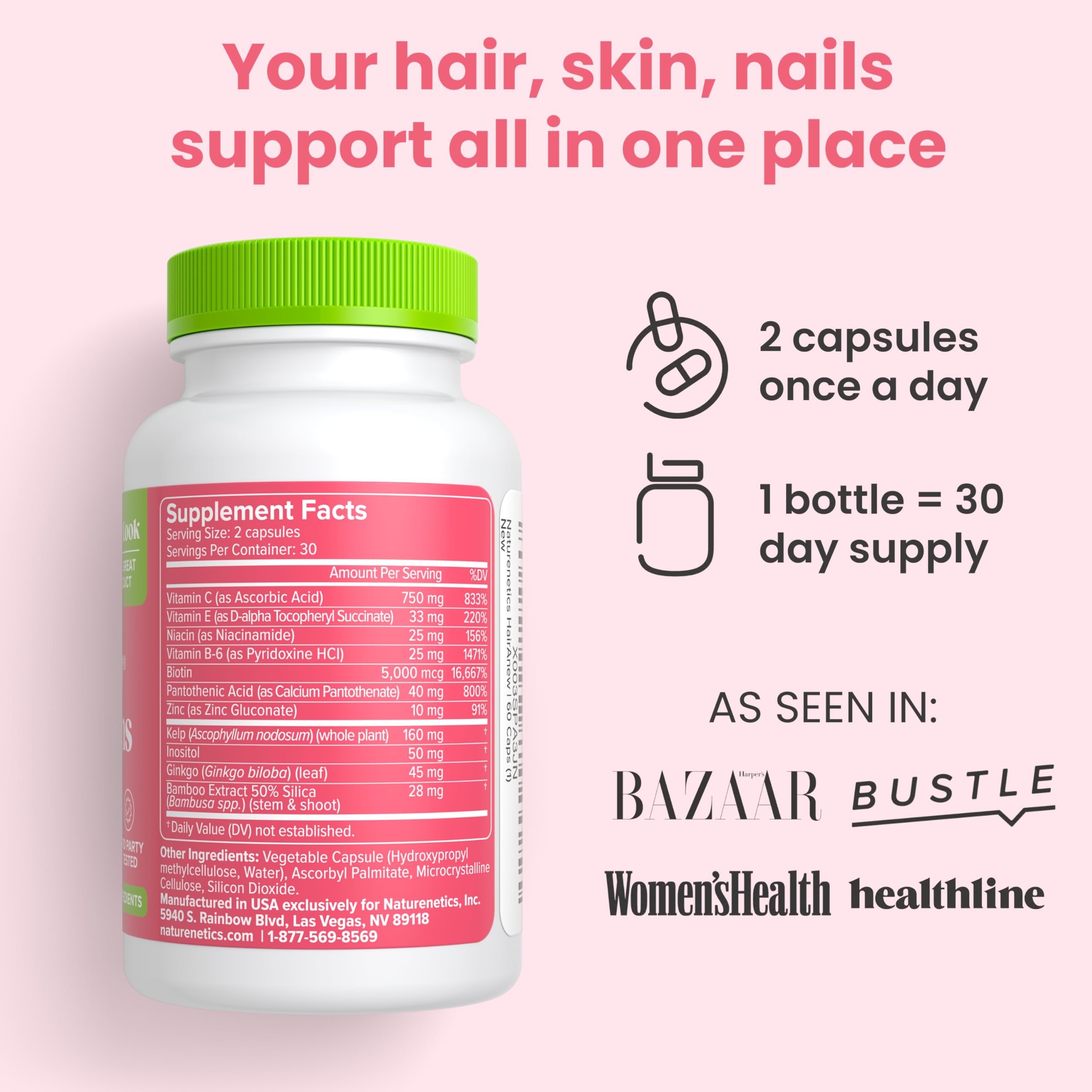 Naturenetics HairAnew before-after photo preview hints potential hair vitality changes